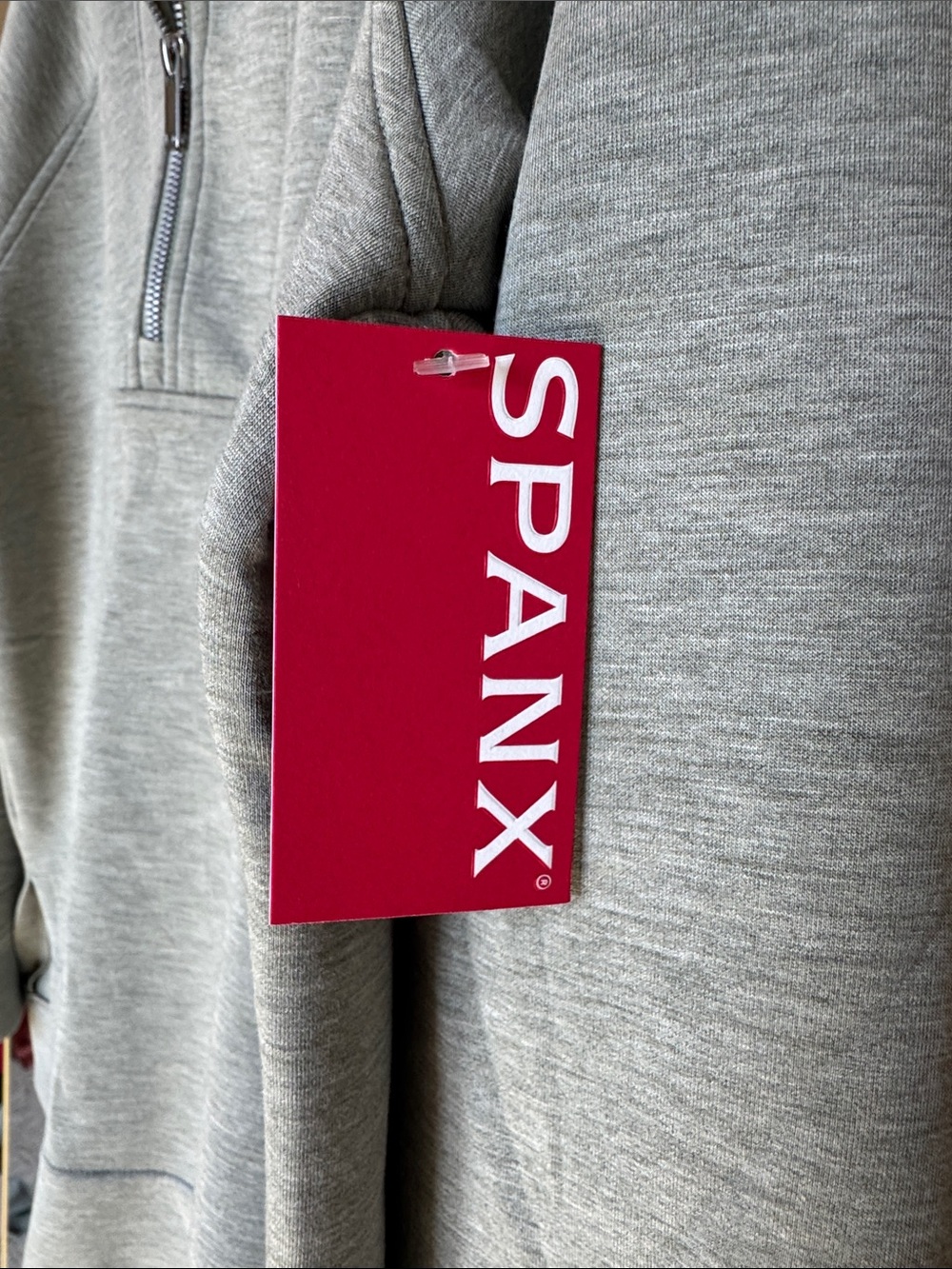 SPANX AirEssentials Sage Green Half-Zip Sweater - Picture 2 of 5